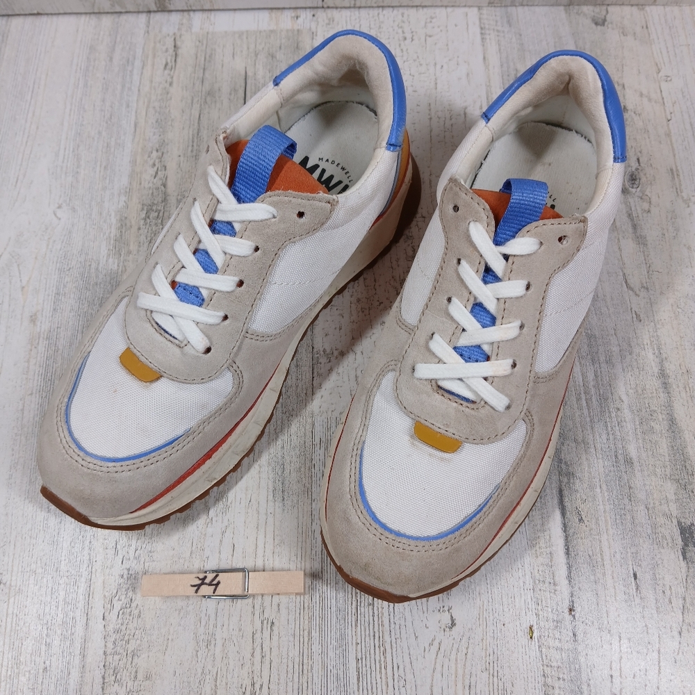 Madewell Kickoff Trainer Sneakers in Recycled Nylon, Suede and Leather - Picture 10 of 12